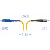 Патчкорд оптический FCUPC-SCUPC MM (OM3) Duplex 15 метра LSZH 3мм