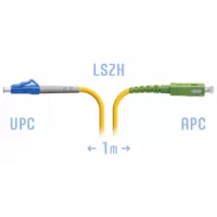 Патчкорд оптический LCAPC-SCAPC SM Simplex 1 метр LSZH 3мм