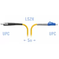 Патчкорд оптический FCUPC-LCUPC SM Simplex 5 метров LSZH 3мм