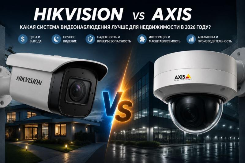 Hikvision или Axis: какую систему видеонаблюдения выбрать для недвижимости в 2026 году